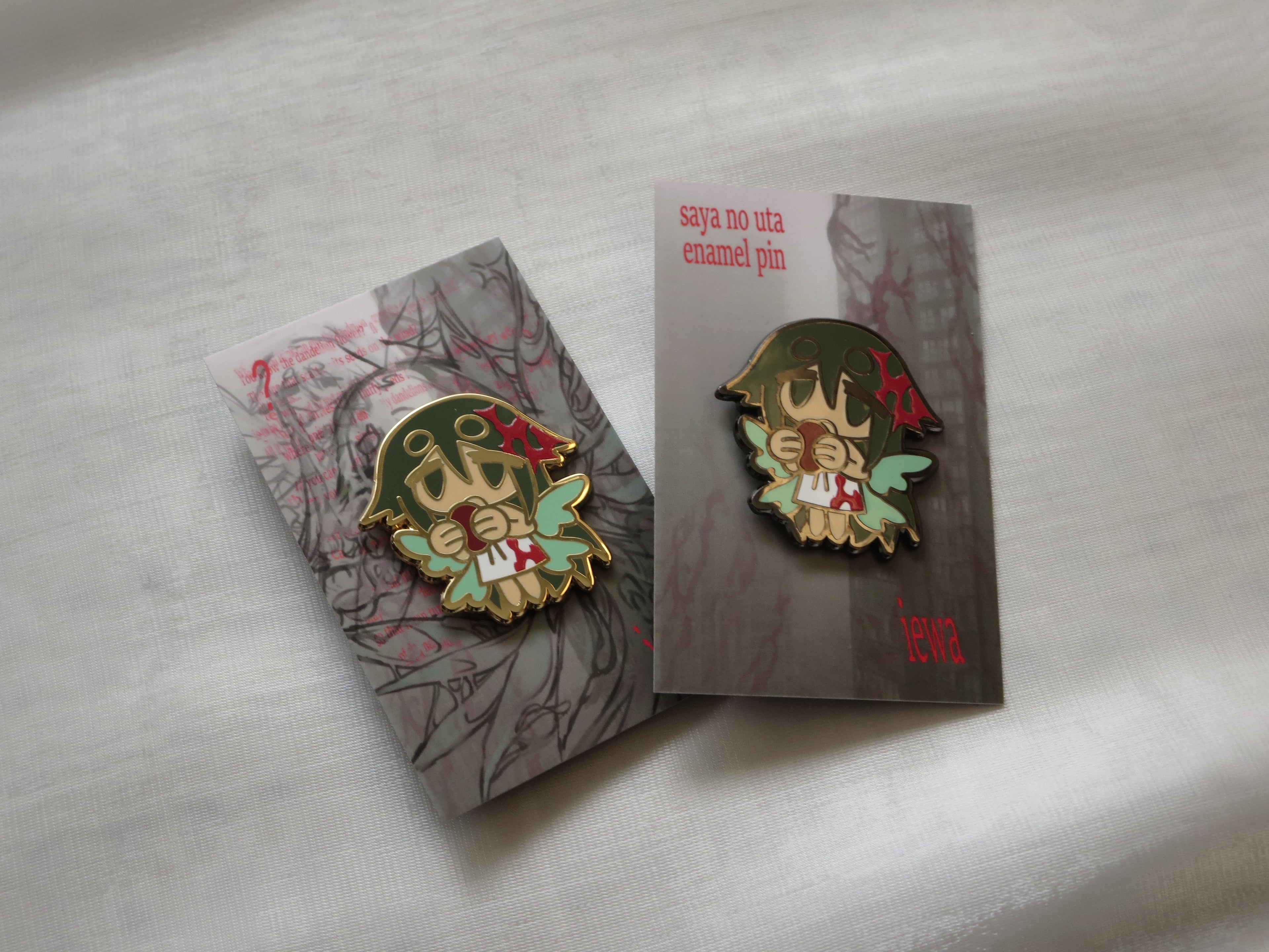 saya no uta enamel pin