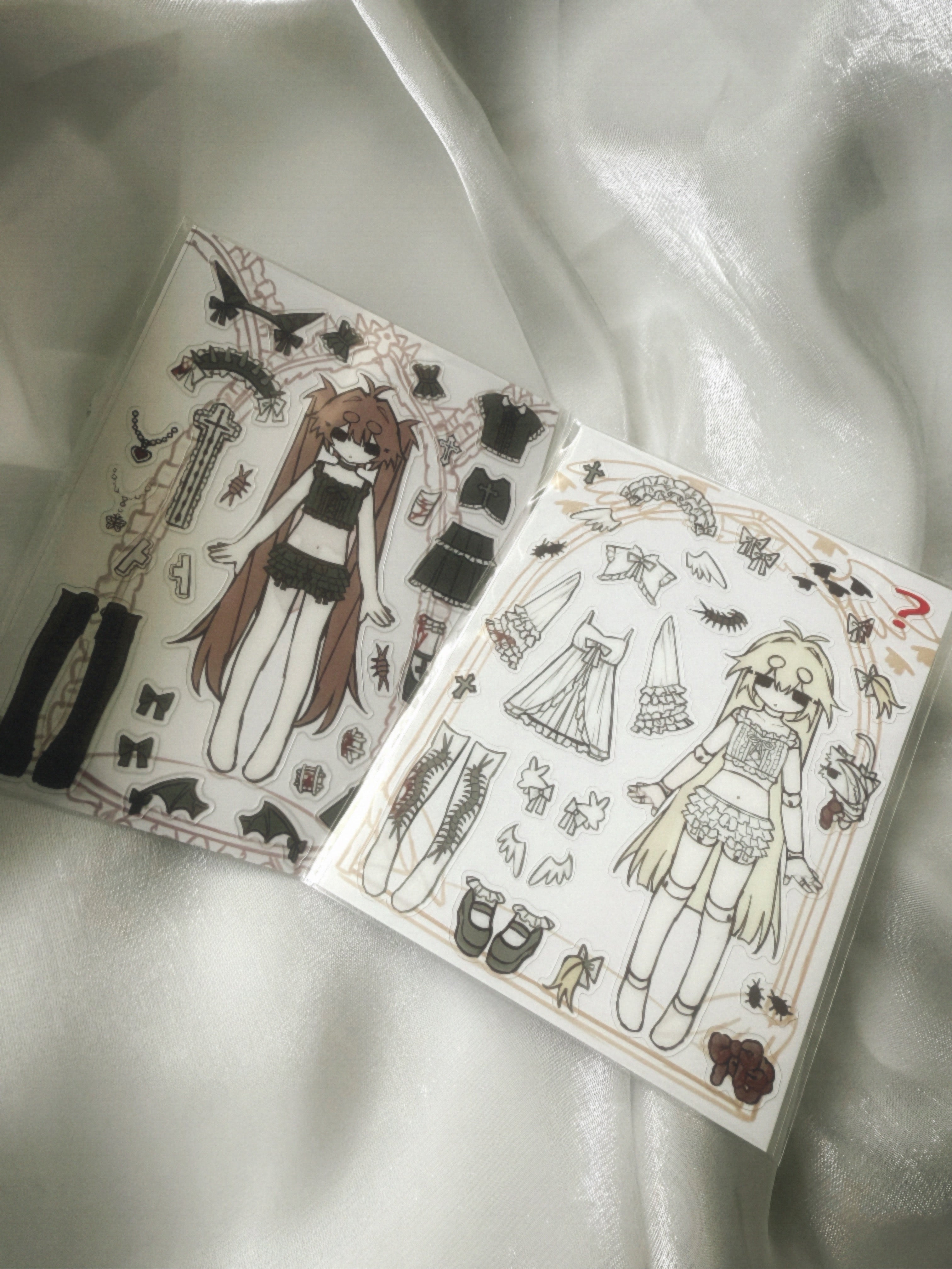 dress up sticker sheet BLACK