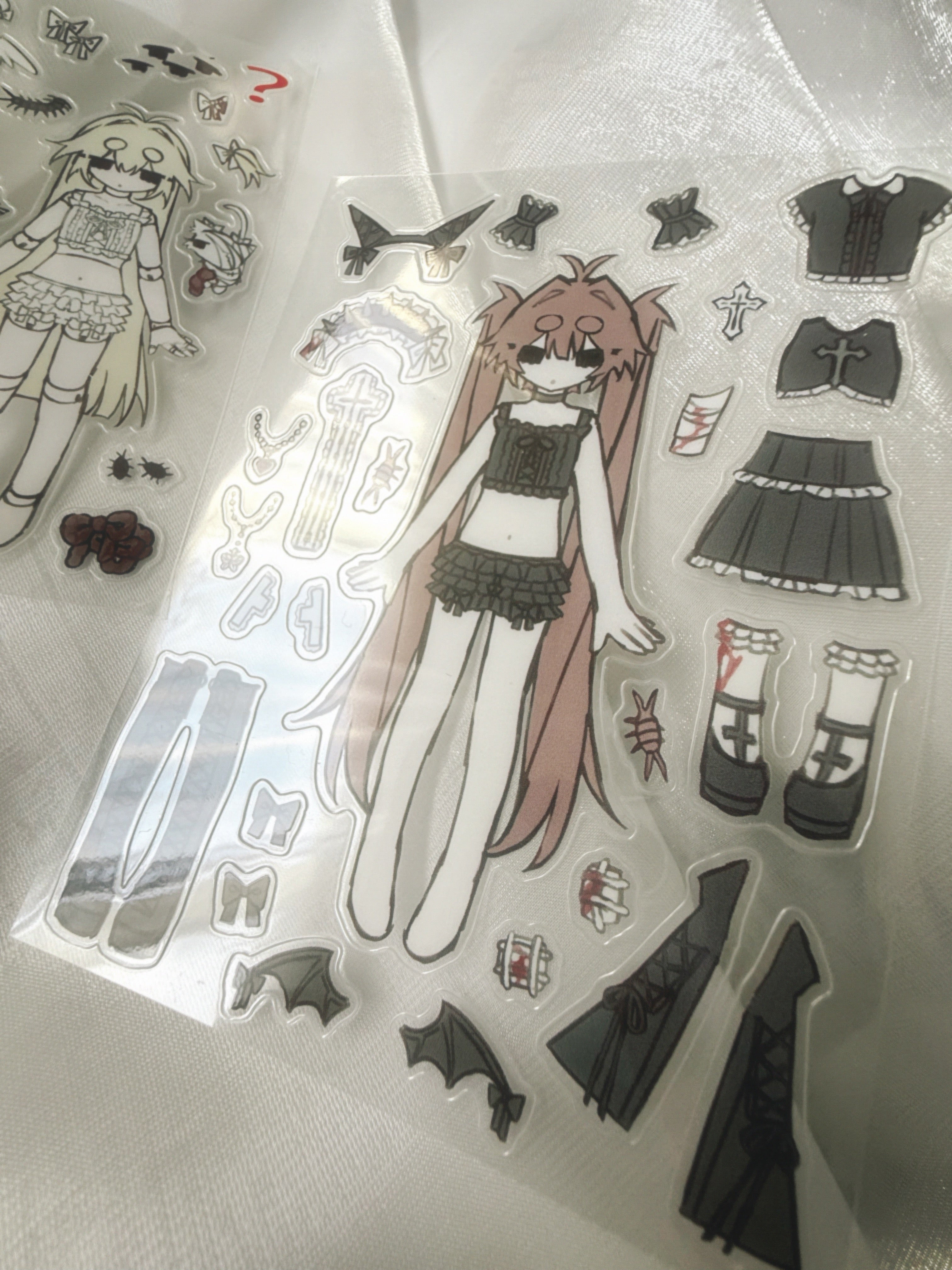 dress up sticker sheet BLACK