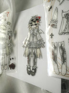 dress up sticker sheet BLACK