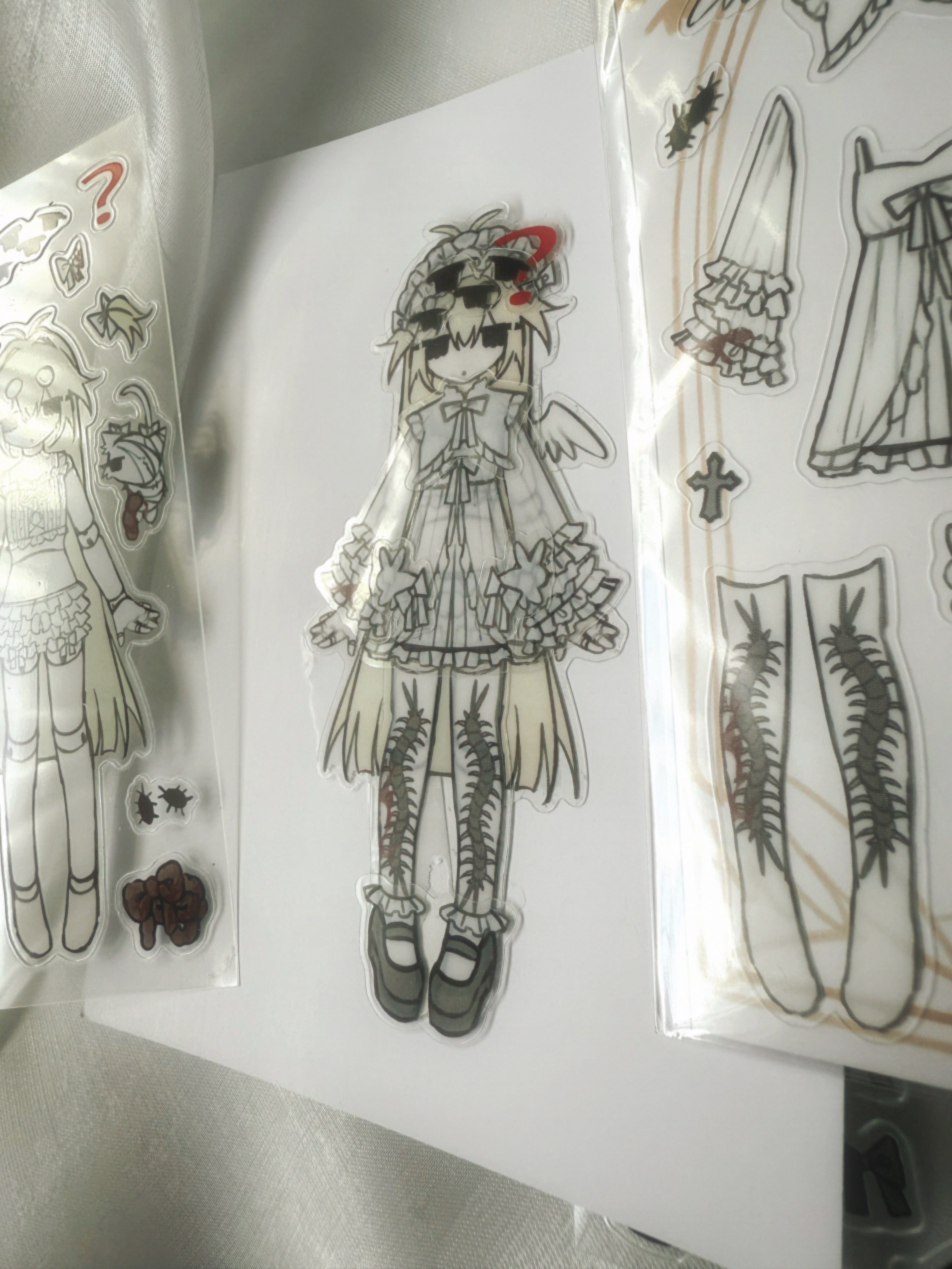 dress up sticker sheet BLACK