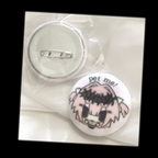 pet me cushion badge