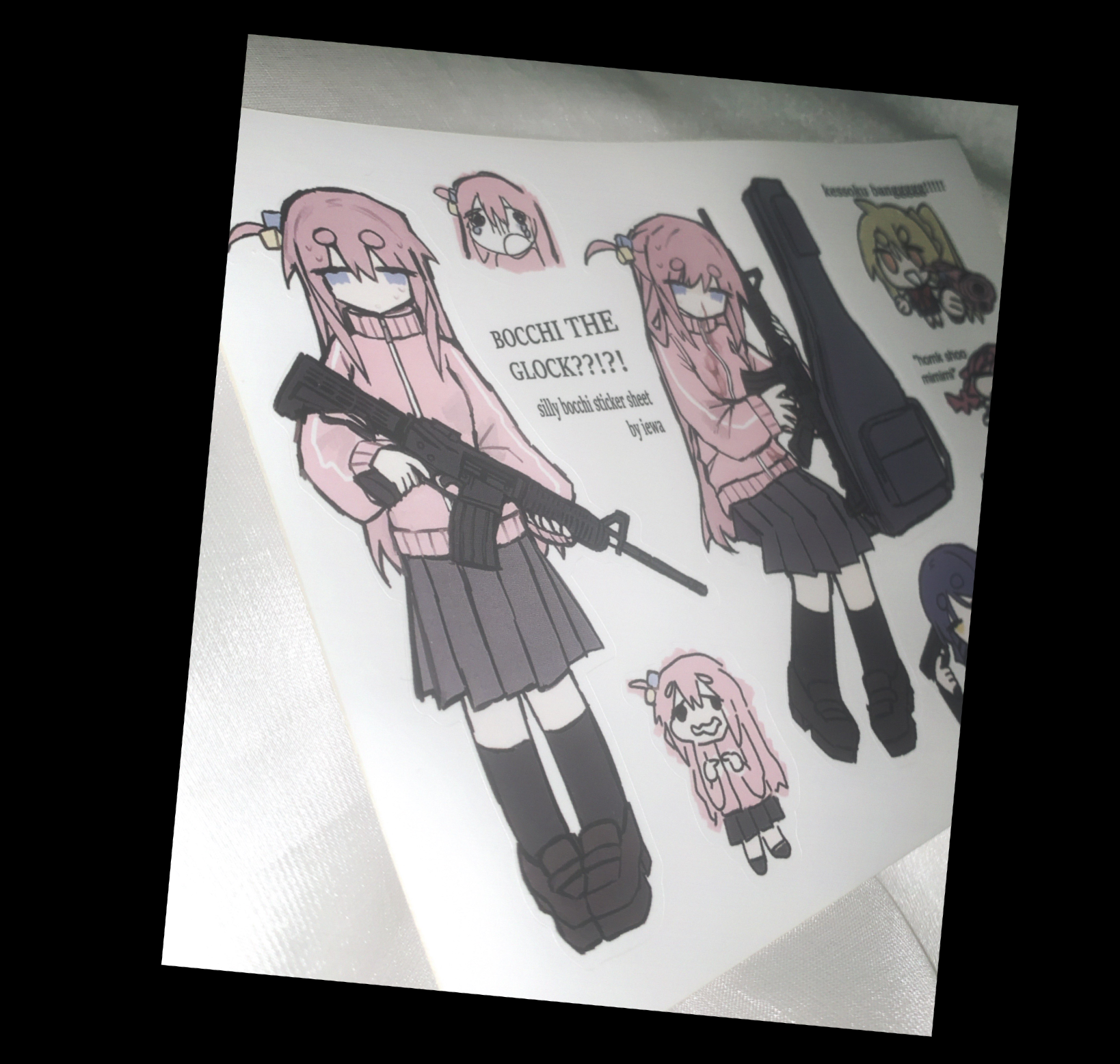 bocchi the glock sticker sheet