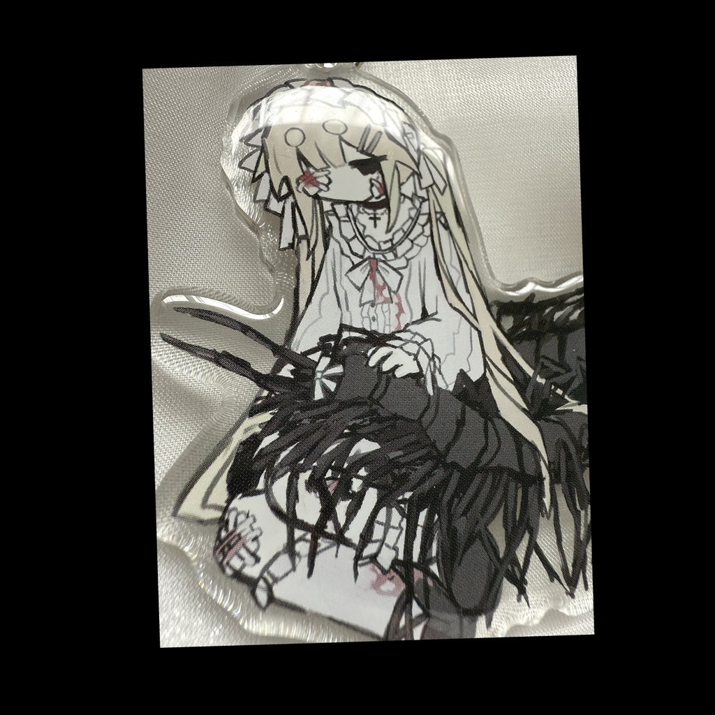 centipede girl keychain