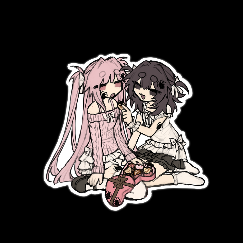 charlotte & leila sticker