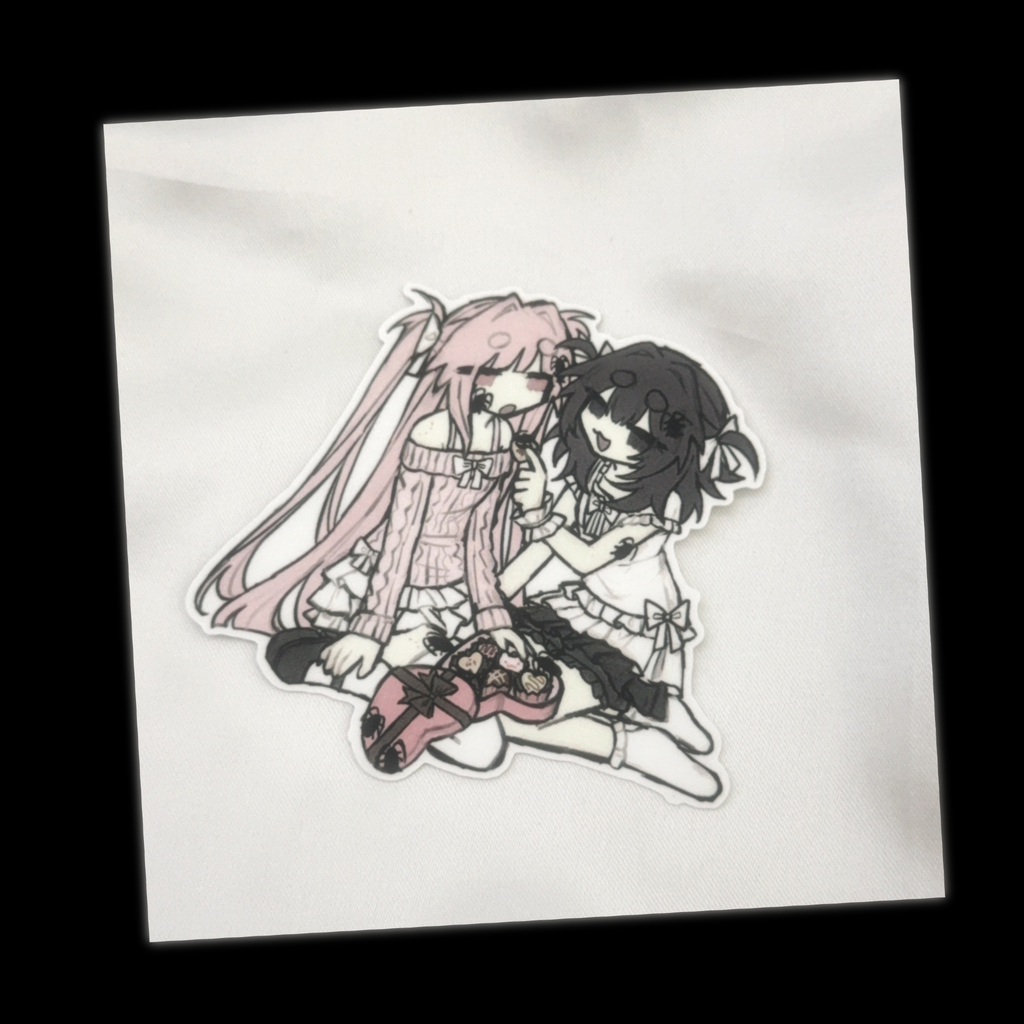 charlotte & leila sticker