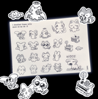 DS doodles sticker sheet