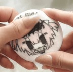 pet me cushion badge
