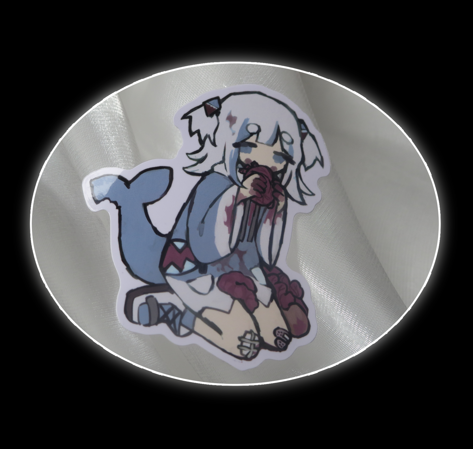 gura eating sticker