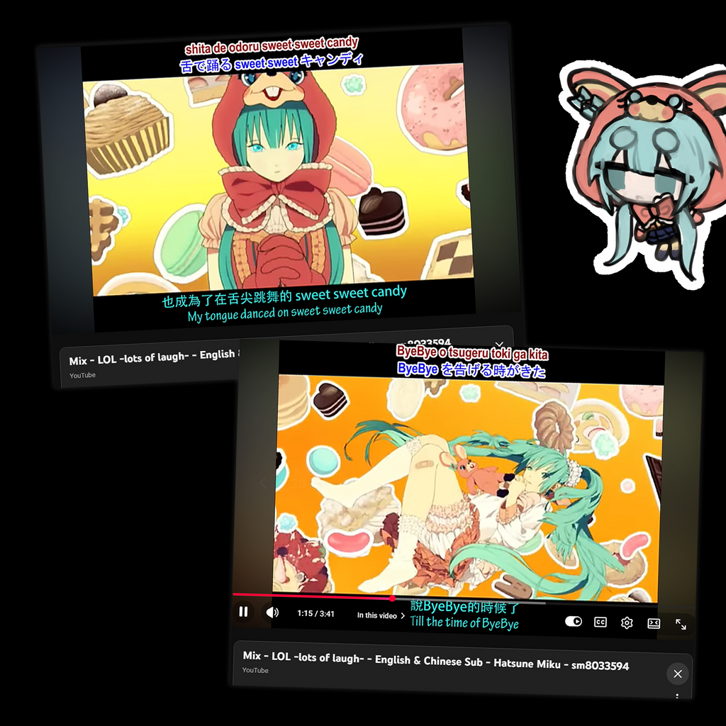 miku pudding keychain