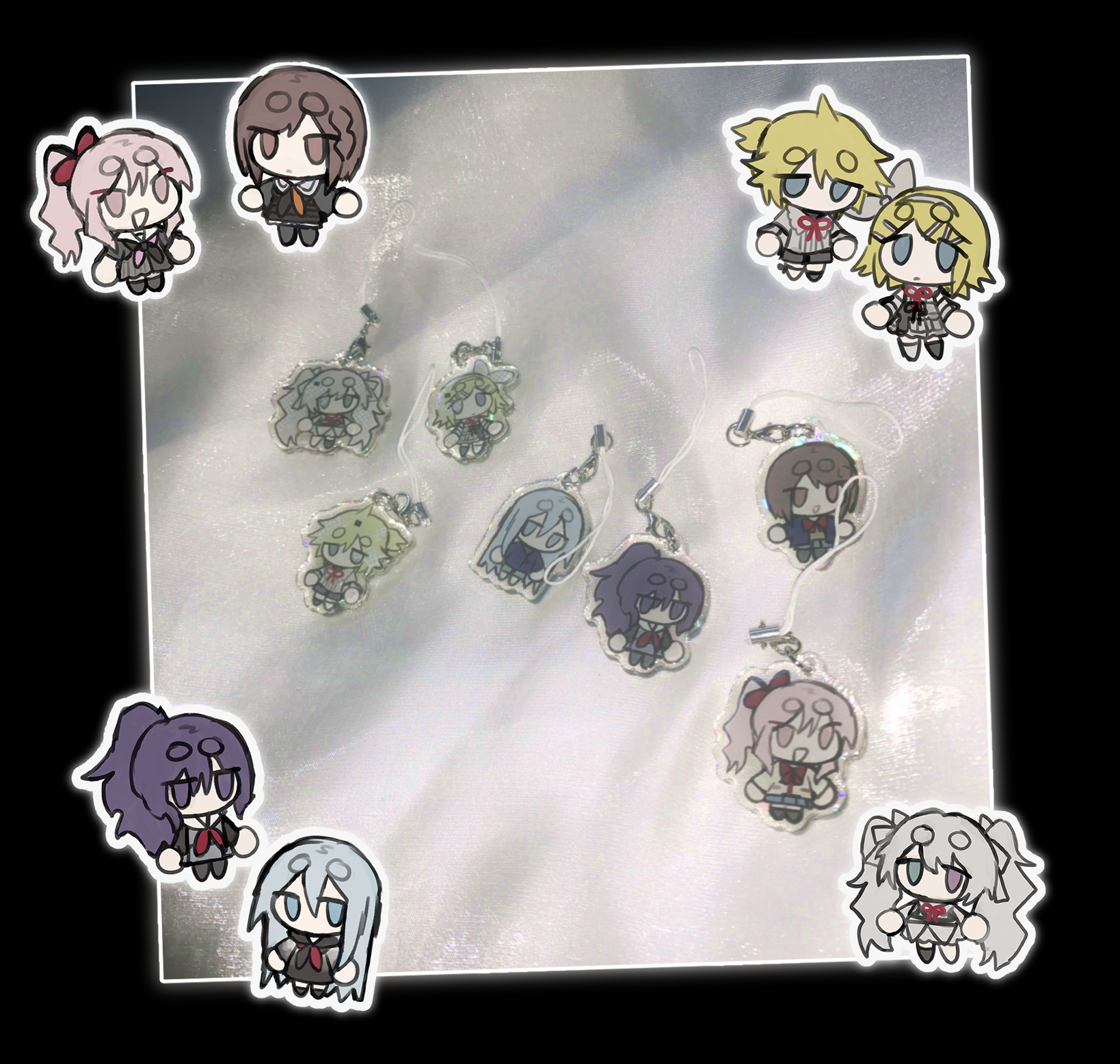 project sekai nightcord keychains