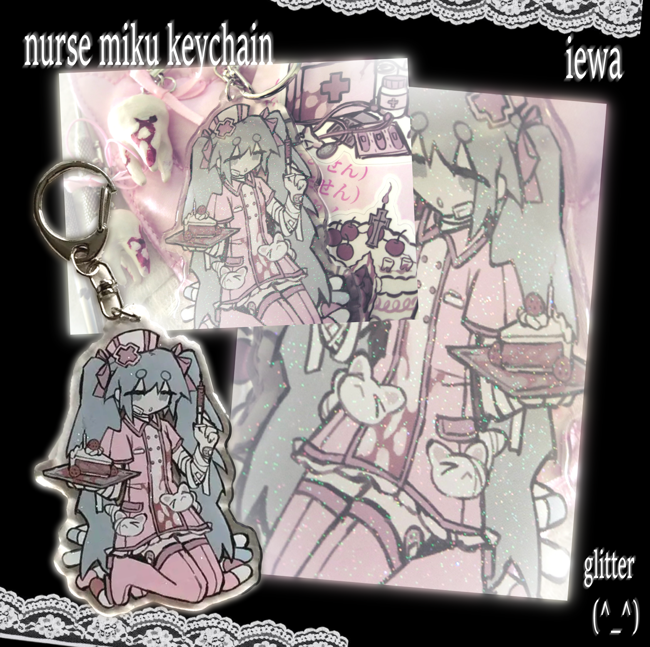 nurse miku sticker sheet/ keychain