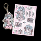 nurse miku sticker sheet/ keychain