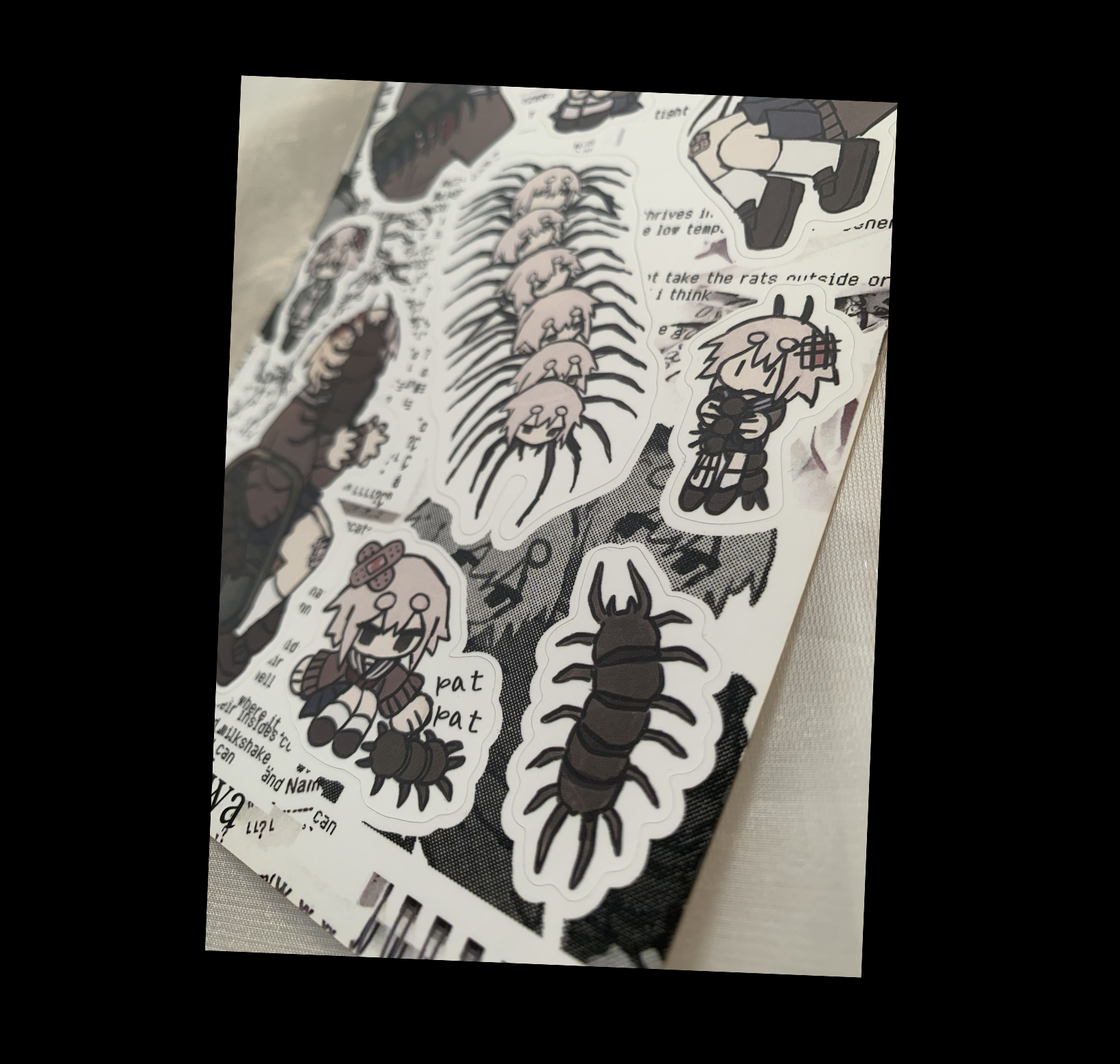 snare flea sticker sheet