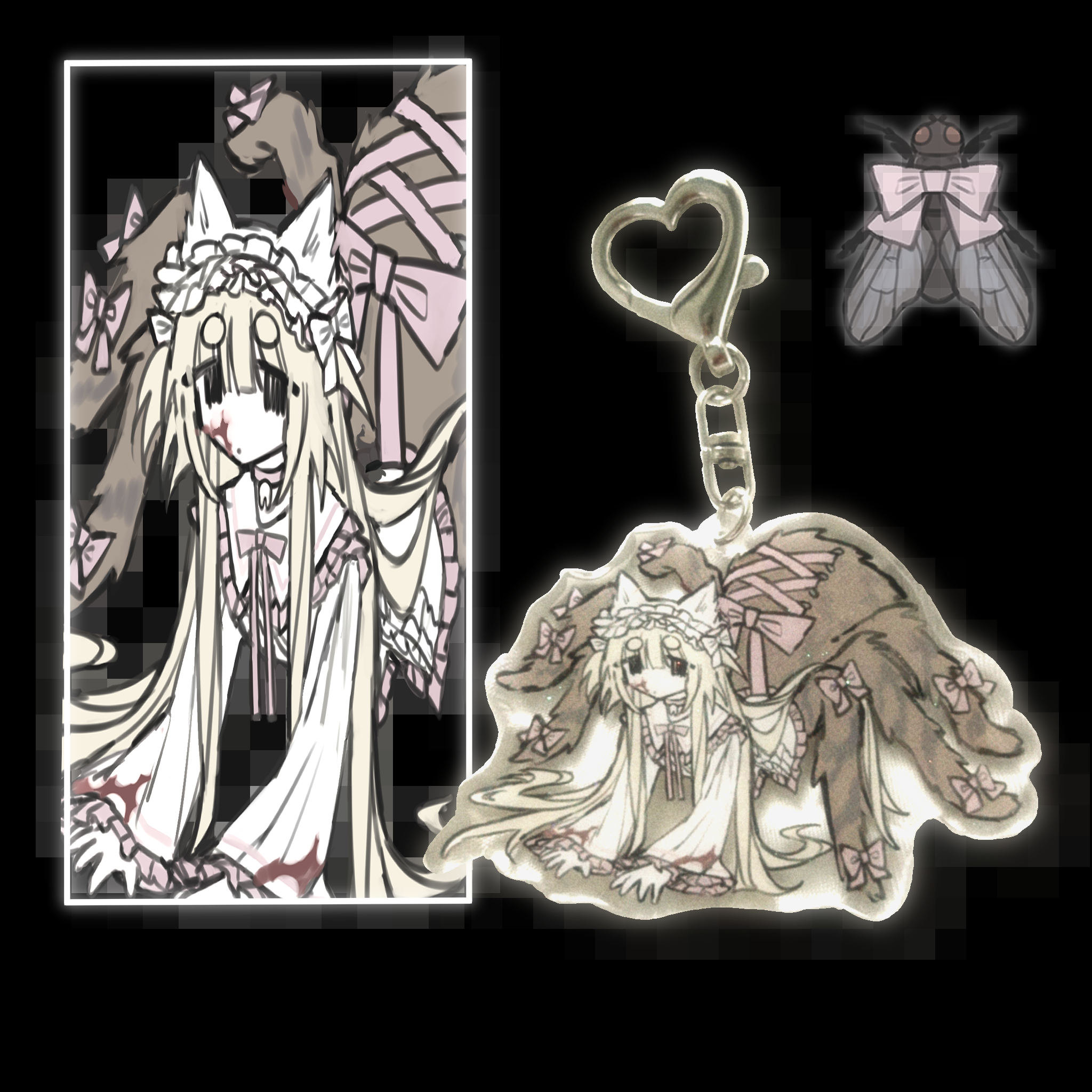 tarantula girl keychain