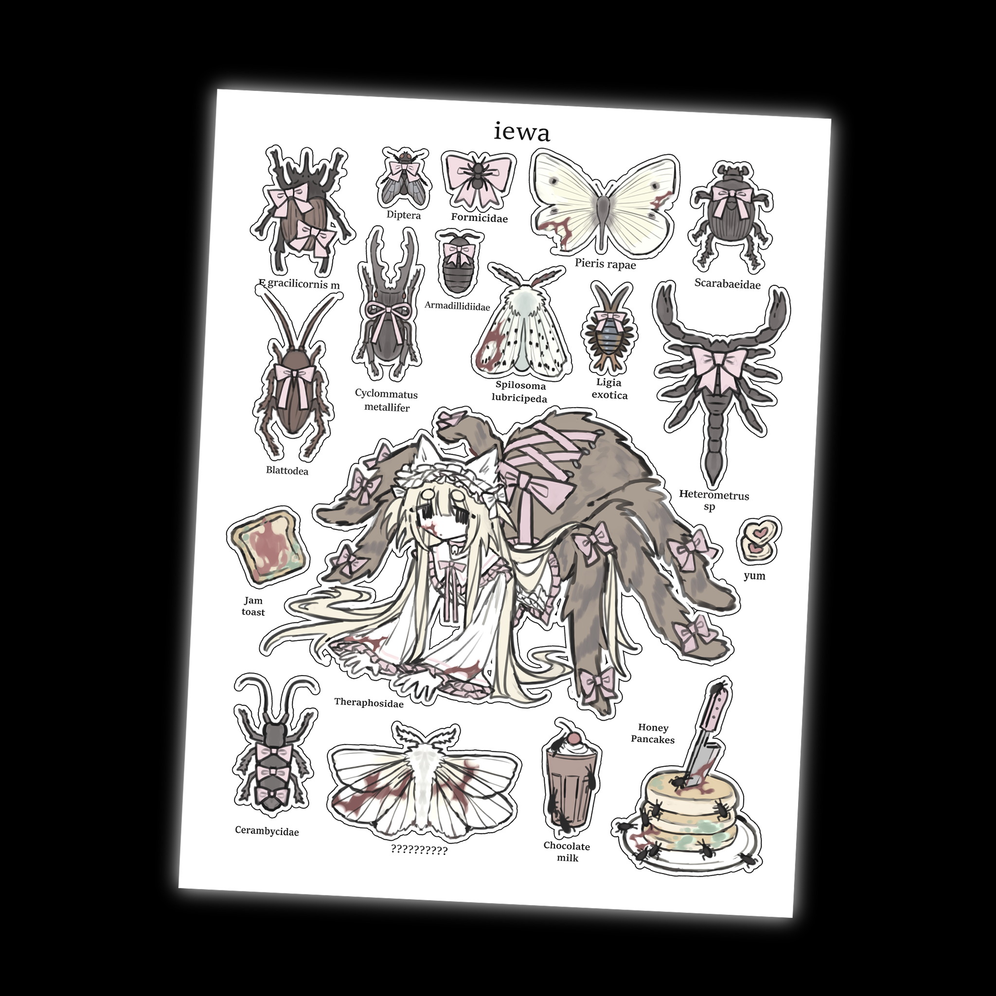 morute taxidermy sticker sheet