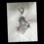 white lolita keychain